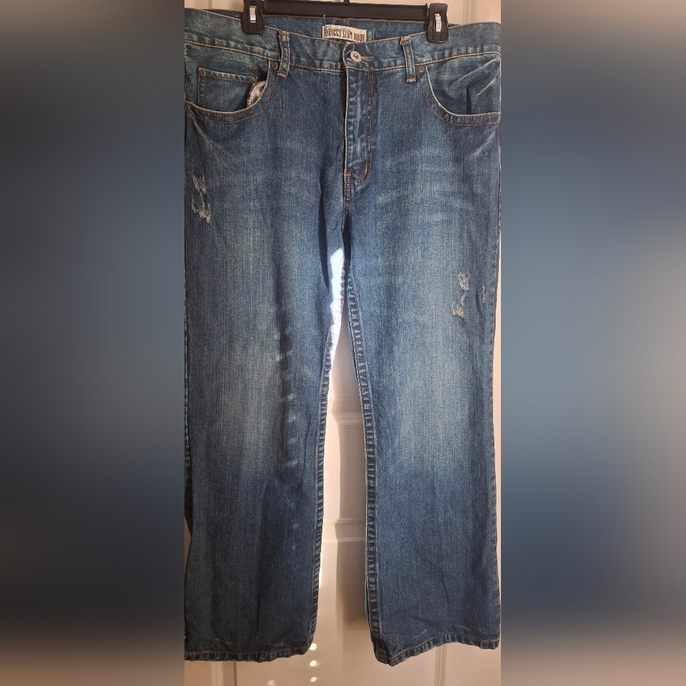 Aeropostale Driggs Slim Boot 36x30 Men's Blue Denim Jeans Casual Western Casual